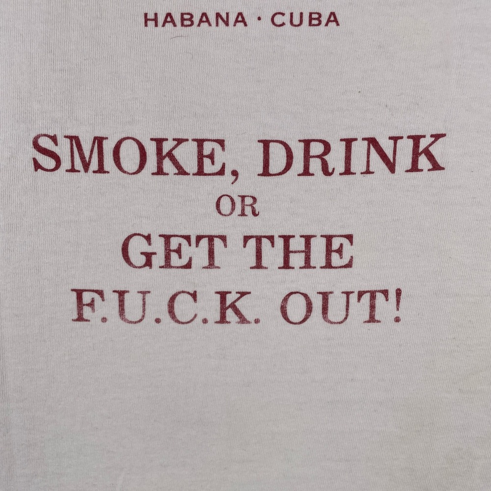 Vintage Gildan Drink Smoke Comedy T-Shirt Mens Large Graphic Humor Catchphrase